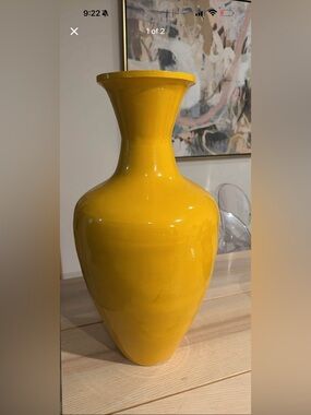 Yellow vintage Z gallerie Vase